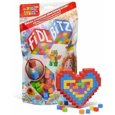 BAUER SPIELWAREN FIDL BITZ Bag of Bitz 21101 Lot de 320 cubes autocollants en mousse Jouet de motricité créatif Jouet de construction Blocs de construction adhésifs sans doigts collants sans résidus Pour BAUER SPIELWAREN FIDL BITZ Bag of Bitz 21101 Lot de 320 cubes autocollants en mousse Jouet de motricité créatif Jouet de construction Blocs de construction adhésifs sans doigts collants sans résidus Pour