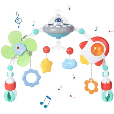 Orzbow Arche Jouet de Poussette de Bébé, Arche de Jeu avec Volume Ajustable Boîte à Musique, Arche d'activité Jouet avec Hochet pour 3 6 9 12 Mois, À Installer sur Lit, Siège Coque 0+, Poussette Orzbow Arche Jouet de Poussette de Bébé, Arche de Jeu avec Volume Ajustable Boîte à Musique, Arche d'activité Jouet avec Hochet pour 3 6 9 12 Mois, À Installer sur Lit, Siège Coque 0+, Poussette