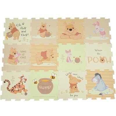 Disney Winnie l'ourson Tapis de jeu en mousse Tapis de sol doux pour bébé et enfant pour parc de jeu, temps du ventre 10 mm d'épaisseur 12 pièces pour enfants Disney Winnie l'ourson Tapis de jeu en mousse Tapis de sol doux pour bébé et enfant pour parc de jeu, temps du ventre 10 mm d'épaisseur 12 pièces pour enfants