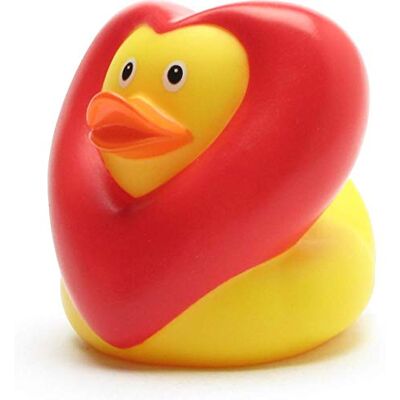 Duckshop Canard de bain en forme de cœur I Canard de bain I L 9 cm I Porte-clés canard de bain inclus Duckshop Canard de bain en forme de cœur I Canard de bain I L 9 cm I Porte-clés canard de bain inclus