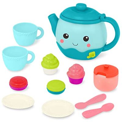 B. toys B. Play – Toy Tea Set – 17pc Playset – Sounds & Lights – Shape Sorting Desserts – 18 Months + – Musical Tea Party B. toys B. Play – Toy Tea Set – 17pc Playset – Sounds & Lights – Shape Sorting Desserts – 18 Months + – Musical Tea Party
