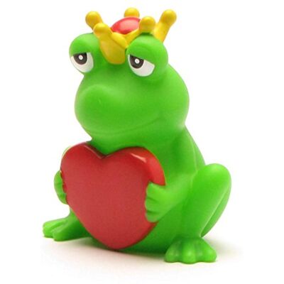Duckshop Duck Boutique I roi grenouille avec cœur de voeux I Canard de bain Duckshop Duck Boutique I roi grenouille avec cœur de voeux I Canard de bain