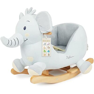 BIECO Animal à bascule en peluche Éléphant Tiko Fauteuil à bascule pour enfant à partir de 9 mois Avec ceinture de sécurité Balançoire pour bébé Balançoire pour bébé à partir de 9 mois BIECO Animal à bascule en peluche Éléphant Tiko Fauteuil à bascule pour enfant à partir de 9 mois Avec ceinture de sécurité Balançoire pour bébé Balançoire pour bébé à partir de 9 mois