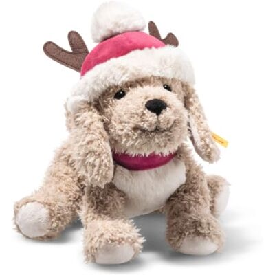 Steiff Rudy 067686 Peluche chien Noël avec yeux en plastique, pour enfants, garçons et filles, Friends, 27 cm, beige Steiff Rudy 067686 Peluche chien Noël avec yeux en plastique, pour enfants, garçons et filles, Friends, 27 cm, beige