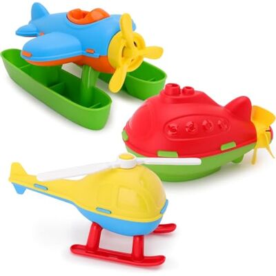 Toyland ® Lot de 3 16cm (6") Hélicoptère, Sous-Marin et Hydravion Colorés Jouets Aquatiques Flottants pour Enfants Jouet pour la Piscine et le Bain Âge 18 Mois + Toyland ® Lot de 3 16cm (6") Hélicoptère, Sous-Marin et Hydravion Colorés Jouets Aquatiques Flottants pour Enfants Jouet pour la Piscine et le Bain Âge 18 Mois +