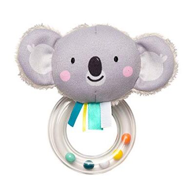 Taf Toys Kimmy Koala Newborn Baby Rattle Soft Plush Toddler Sensory Ring Rattle with Ribbons and Crinkling Ears. Easy to Grab. Colourful Beads. Suitable for Boys & Girls from Birth Taf Toys Kimmy Koala Newborn Baby Rattle Soft Plush Toddler Sensory Ring Rattle with Ribbons and Crinkling Ears. Easy to Grab. Colourful Beads. Suitable for Boys & Girls from Birth