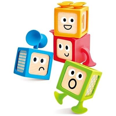 Hape Blocs sensoriels en bois avec ventouses, jouet éducatif Hape Blocs sensoriels en bois avec ventouses, jouet éducatif