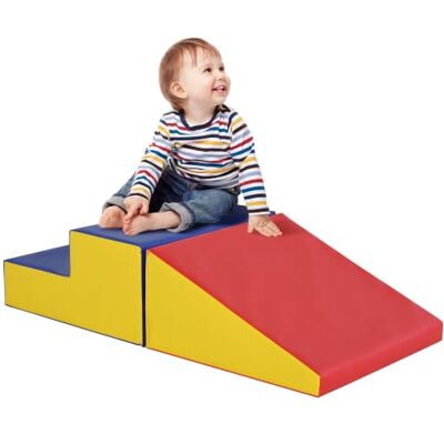 HOMCOM Parcours Motricité Bébé Modulable Jouets D'escalade Multicolore Mousse Blocs de Construction Jouets Éducatifs, 2 Briques Géantes en Mousse, pour Enfants 12 à 36 Mois HOMCOM Parcours Motricité Bébé Modulable Jouets D'escalade Multicolore Mousse Blocs de Construction Jouets Éducatifs, 2 Briques Géantes en Mousse, pour Enfants 12 à 36 Mois