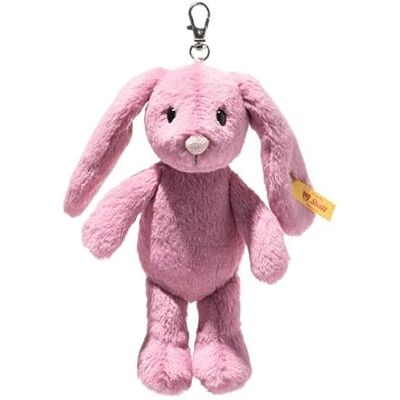 Steiff Hoppie Pendentif lapin en peluche 16 cm Rose Avec oreilles tombantes Doux Cuddly Friends Porte-clés Lavable en machine Steiff Hoppie Pendentif lapin en peluche 16 cm Rose Avec oreilles tombantes Doux Cuddly Friends Porte-clés Lavable en machine