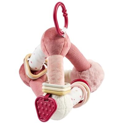 Nattou Lapidou Pyramide d'activités douces Triangle en peluche Jouet de développement 20 cm Rose poudré Nattou Lapidou Pyramide d'activités douces Triangle en peluche Jouet de développement 20 cm Rose poudré