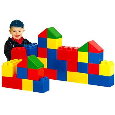 Wader Quality Toys Wader Polesie Lot de 36 blocs de construction XXL Jouet de construction créatif Convient à partir de 1 an Plastique sûr Design coloré Pour l'intérieur et l'extérieur Wader Quality Toys Wader Polesie Lot de 36 blocs de construction XXL Jouet de construction créatif Convient à partir de 1 an Plastique sûr Design coloré Pour l'intérieur et l'extérieur