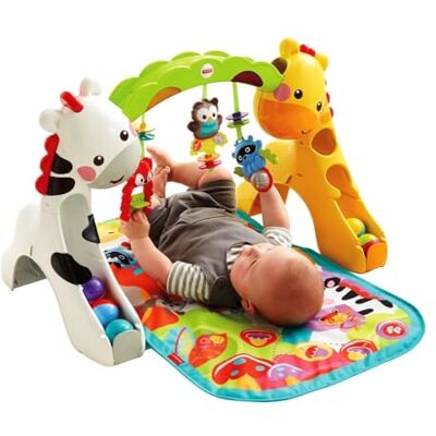 Fisher Price Tapis de jeu évolutif musical pour bébé avec plus de 12 activités et jouets, dès la Naissance, CCB70 Fisher Price Tapis de jeu évolutif musical pour bébé avec plus de 12 activités et jouets, dès la Naissance, CCB70