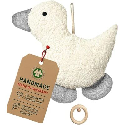Efie Peluche Canard Musical Mozart 100% bio KbA laine rembourrée en laine fabriquée en Allemagne Efie Peluche Canard Musical Mozart 100% bio KbA laine rembourrée en laine fabriquée en Allemagne