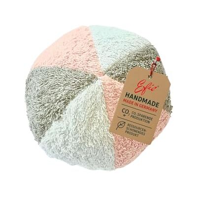 Efie Balle hochet petit – Jouet pour bébé en coton biologique, rose et gris, balle douce avec hochet, sans substances nocives et durable, 100 % fabriquée en Allemagne Efie Balle hochet petit – Jouet pour bébé en coton biologique, rose et gris, balle douce avec hochet, sans substances nocives et durable, 100 % fabriquée en Allemagne