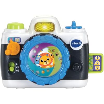 VTech -Baby Appareil photo reflex pour bébé photos et souvenirs, jouet vintage pour bébés à partir de 9 mois, caméra interactive, 2 modes de jeu, version ESP VTech -Baby Appareil photo reflex pour bébé photos et souvenirs, jouet vintage pour bébés à partir de 9 mois, caméra interactive, 2 modes de jeu, version ESP