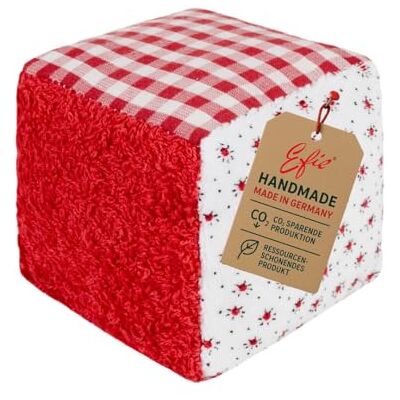 Efie Hochet cube en coton bio – Jouet pour bébé, jouet de préhension doux dès la naissance, sans substances nocives et durable, 100 % fabriqué en Allemagne Efie Hochet cube en coton bio – Jouet pour bébé, jouet de préhension doux dès la naissance, sans substances nocives et durable, 100 % fabriqué en Allemagne