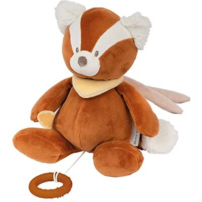 Nattou Boîte à Musique en Peluche, Boris le Panda rouge, Mélodie apaisante, env. 30 cm, Végétalien, Boris & Jungo, Orange Nattou Boîte à Musique en Peluche, Boris le Panda rouge, Mélodie apaisante, env. 30 cm, Végétalien, Boris & Jungo, Orange