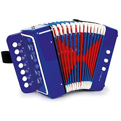 small foot accordion “blue”, promotes the sense of music and beat, musical instrument with strap, from 3 years, 3318 small foot accordion “blue”, promotes the sense of music and beat, musical instrument with strap, from 3 years, 3318