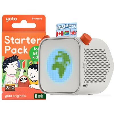 YOTO Player + Starter Pack for Big Kids, Boîte à Histoires, conteuse avec veilleuse, Horloge, 5 Livres Audio Anglais pour Enfant, Contes musicaux, imagier à écouter, premières Histoires YOTO Player + Starter Pack for Big Kids, Boîte à Histoires, conteuse avec veilleuse, Horloge, 5 Livres Audio Anglais pour Enfant, Contes musicaux, imagier à écouter, premières Histoires