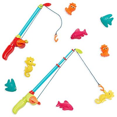 B. toys Ensemble de jeu de pêche pour enfants Jeu de pêche magnétique 2 cannes à pêche et 8 animaux marins Jouets aquatiques pour bain, piscine Kit de petit pêcheur 3 ans et plus, BX2090Z B. toys Ensemble de jeu de pêche pour enfants Jeu de pêche magnétique 2 cannes à pêche et 8 animaux marins Jouets aquatiques pour bain, piscine Kit de petit pêcheur 3 ans et plus, BX2090Z
