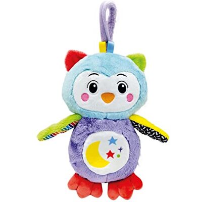 Clementoni Good Night Owl-Peluche Bébé Interactif, Lumière De Nuit, Lumières Et Sons, Jouet Enfants 0-36 Mois, Multicolore, Petit, 17801 Clementoni Good Night Owl-Peluche Bébé Interactif, Lumière De Nuit, Lumières Et Sons, Jouet Enfants 0-36 Mois, Multicolore, Petit, 17801