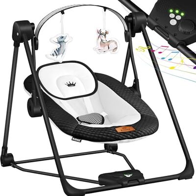 KIDIZ ® Balançoire bébé 5 vitesses pliable transat arche de jeu jouets sons de nature KIDIZ ® Balançoire bébé 5 vitesses pliable transat arche de jeu jouets sons de nature