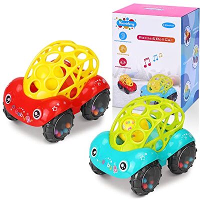 Vacoulery Jouet Voiture Rattle & Roll Hochet 2PCS Baby Infant Handball Musique Bell Hochets Bébé 6-12 Mois Cadeaux Voiture Jouet pour 1-3 Ans Enfants, Garçon Fille Vacoulery Jouet Voiture Rattle & Roll Hochet 2PCS Baby Infant Handball Musique Bell Hochets Bébé 6-12 Mois Cadeaux Voiture Jouet pour 1-3 Ans Enfants, Garçon Fille
