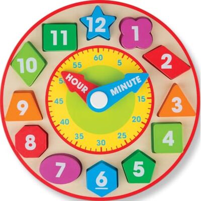 Melissa & Doug Horloge De Tri De Formes, Jouets de développement en bois pour enfants, Jouet d'eveil, Trieur de formes pour enfants, Jouet d'apprentissage, Cadeau pour garçon ou fille Melissa & Doug Horloge De Tri De Formes, Jouets de développement en bois pour enfants, Jouet d'eveil, Trieur de formes pour enfants, Jouet d'apprentissage, Cadeau pour garçon ou fille