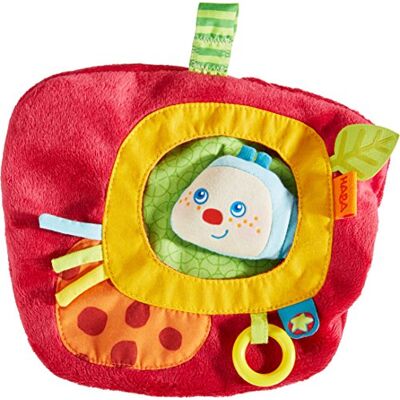 HABA 303191 – Coussin de jeu chenille Mina, coussin avec marionnette à chenilles pour bébés à partir de 0 mois, tétine colorée, avec fermeture Velcro pour tétine ou à fixer au parc HABA 303191 – Coussin de jeu chenille Mina, coussin avec marionnette à chenilles pour bébés à partir de 0 mois, tétine colorée, avec fermeture Velcro pour tétine ou à fixer au parc