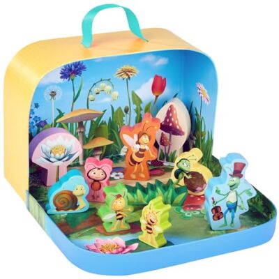 HABA Maya l'abeille Monde de jeu dans une valise Jeu de rôle à partir de 18 mois avec 6 figurines en bois Mallette de jeu pour les déplacements 2014536001 HABA Maya l'abeille Monde de jeu dans une valise Jeu de rôle à partir de 18 mois avec 6 figurines en bois Mallette de jeu pour les déplacements 2014536001
