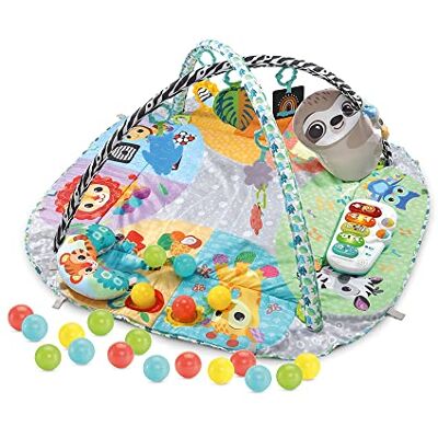 VTech Maxi Tapis d'Éveil Sensoriel 7 en 1, Tapis d'Éveil Évolutif, Piscine à Balles, Jouet d'Activité et de Développement, Xylophone Lumineux, Hochets, Cadeau de Naissance Contenu en Français VTech Maxi Tapis d'Éveil Sensoriel 7 en 1, Tapis d'Éveil Évolutif, Piscine à Balles, Jouet d'Activité et de Développement, Xylophone Lumineux, Hochets, Cadeau de Naissance Contenu en Français
