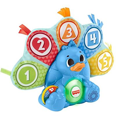 Fisher Price Linkimals HNN80 Paon Jouet d'apprentissage avec lumières et sons qui enseigne les couleurs et le comptage des bébés à partir de 9 mois Fisher Price Linkimals HNN80 Paon Jouet d'apprentissage avec lumières et sons qui enseigne les couleurs et le comptage des bébés à partir de 9 mois
