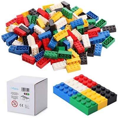 Katara Lot de 120 blocs de construction 4x2, compatibles avec tous les autres fabricants, disponible en plusieurs couleurs – Multicolore Katara Lot de 120 blocs de construction 4x2, compatibles avec tous les autres fabricants, disponible en plusieurs couleurs – Multicolore