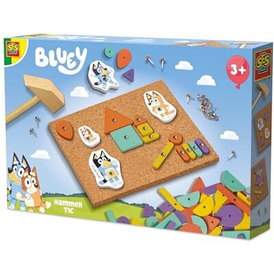 Creative – Jeu de Tap Tap avec Bluey – Marteler et Taper – Bluey et Ses Amis de la télé – Développer la motricité – avec des Formes en Bois Creative – Jeu de Tap Tap avec Bluey – Marteler et Taper – Bluey et Ses Amis de la télé – Développer la motricité – avec des Formes en Bois