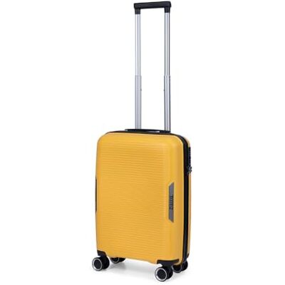 TravelZ Swinger Valise Cabine Rigide 55cm Bagage a Main Trolley Coque Dure avec Serrure TSA Jaune TravelZ Swinger Valise Cabine Rigide 55cm Bagage a Main Trolley Coque Dure avec Serrure TSA Jaune