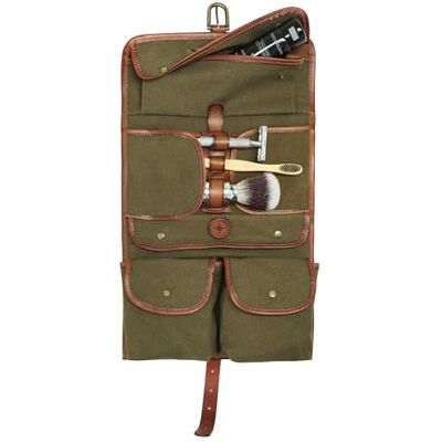 DRAKENSBERG Trousse de toilette « Side » – Organiseur d'articles de toilette pliable, durable, pour dames et hommes, avec paquet humide à suspendre DRAKENSBERG Trousse de toilette « Side » – Organiseur d'articles de toilette pliable, durable, pour dames et hommes, avec paquet humide à suspendre