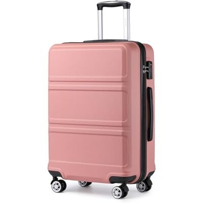 Kono Grand Valise Dure de Chariot à Coquille d'ABS de Bagage de 28 Pouces léger avec la Valise de Mode de 4 Roues, Nu Kono Grand Valise Dure de Chariot à Coquille d'ABS de Bagage de 28 Pouces léger avec la Valise de Mode de 4 Roues, Nu