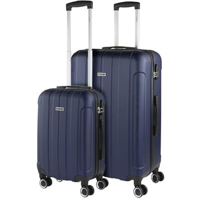 ITACA Valises. Lot de Valise Rigides 4 Roulettes Valise Grande Taille, Valise soute Avion, Bagages pour Voyages.Ensemble Valise Voyage. Verrouillage à Combinaison, Marine ITACA Valises. Lot de Valise Rigides 4 Roulettes Valise Grande Taille, Valise soute Avion, Bagages pour Voyages.Ensemble Valise Voyage. Verrouillage à Combinaison, Marine