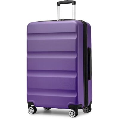 Kono Valise de cabine légère à coque rigide avec serrure TSA et 4 roues pivotantes robustes, violet, 28"(75x47.5x29.5cm), Valise Kono Valise de cabine légère à coque rigide avec serrure TSA et 4 roues pivotantes robustes, violet, 28"(75x47.5x29.5cm), Valise