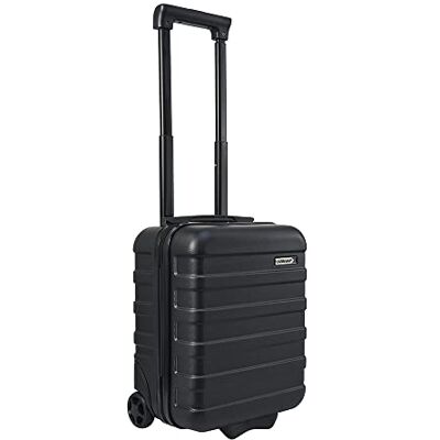 Cabin Max Anode Bagage à Main Valise Rigide Légère avec 4 Roues et Cadenas à Combinaison, Noir , 40 x 30 x 25cm, Valise à coque rigide sous le siège Cabin Max Anode Bagage à Main Valise Rigide Légère avec 4 Roues et Cadenas à Combinaison, Noir , 40 x 30 x 25cm, Valise à coque rigide sous le siège