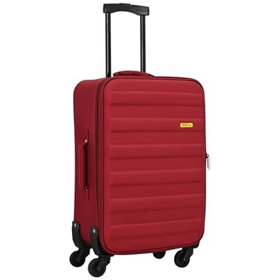 SiGN Valise de voyage en tissu à roulettes (bagage à main moyen et grand) + joint d'extension de 5 cm, rouge bordeaux, Carry-On (60 cm), Valise en tissu avec joint d'expansion SiGN Valise de voyage en tissu à roulettes (bagage à main moyen et grand) + joint d'extension de 5 cm, rouge bordeaux, Carry-On (60 cm), Valise en tissu avec joint d'expansion