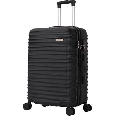 TROLLEY ADC Valise Cabine 55x34x23 Rigide, Légère 2,5 Kg 39 Litres 4 Doubles Roues Silencieuses Maniable, Pratique et Étanche Collection Lana Noir TROLLEY ADC Valise Cabine 55x34x23 Rigide, Légère 2,5 Kg 39 Litres 4 Doubles Roues Silencieuses Maniable, Pratique et Étanche Collection Lana Noir