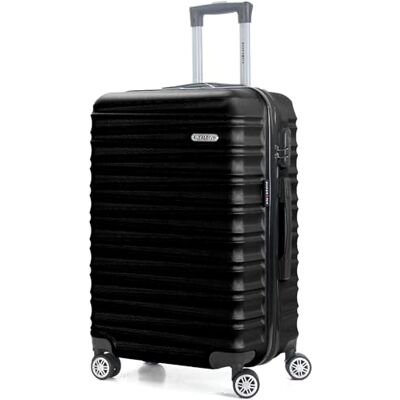 TROLLEY ADC Valise Moyenne Soute 65x41x26 cm Rigide, Légère 3 Kg 65 Litres 4 Doubles Roues Silencieuses Maniable, Pratique et Étanche Collection Lana Noir TROLLEY ADC Valise Moyenne Soute 65x41x26 cm Rigide, Légère 3 Kg 65 Litres 4 Doubles Roues Silencieuses Maniable, Pratique et Étanche Collection Lana Noir