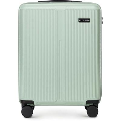 WITTCHEN Stripes Line Valise Cabine 55 × 39 × 20 cm (M) 36 l, coque ABS rigide, 4 roulettes pivotantes 360° Cadenas à combinaison, bagage cabine Brussels Airlines/Ryanair couleur: Vert menthe WITTCHEN Stripes Line Valise Cabine 55 × 39 × 20 cm (M) 36 l, coque ABS rigide, 4 roulettes pivotantes 360° Cadenas à combinaison, bagage cabine Brussels Airlines/Ryanair couleur: Vert menthe