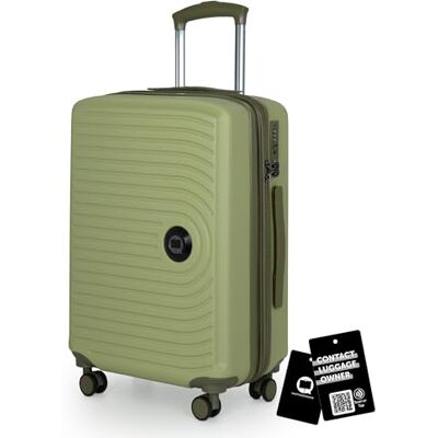 Hauptstadtkoffer Mitte Valise cabine extensible 55 x 40 x 23 cm, bagage cabine avion, serrure TSA, 4 roulettes doubles, valise rigide, trolley, 55 L + étiquette bagage numérique, Kiwi Hauptstadtkoffer Mitte Valise cabine extensible 55 x 40 x 23 cm, bagage cabine avion, serrure TSA, 4 roulettes doubles, valise rigide, trolley, 55 L + étiquette bagage numérique, Kiwi