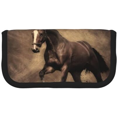 YUNWEIKEJI Trousse à crayons en toile de grande capacité Motif cheval qui coule, comme sur l'image, One Size, Organiseur de sac YUNWEIKEJI Trousse à crayons en toile de grande capacité Motif cheval qui coule, comme sur l'image, One Size, Organiseur de sac