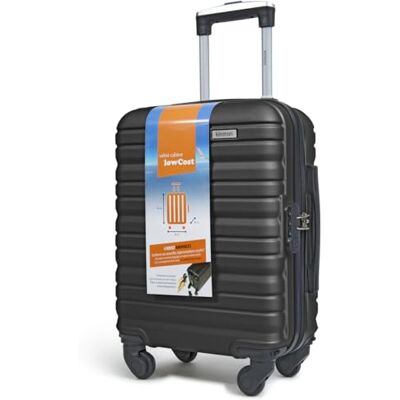 KINSTON Valise Cabine pour EasyJet 4 Roues Détachables Taille LowCost Bagage à Main Léger et Durable, Roues Pivotantes Amovibles Démontable Noir KINSTON Valise Cabine pour EasyJet 4 Roues Détachables Taille LowCost Bagage à Main Léger et Durable, Roues Pivotantes Amovibles Démontable Noir
