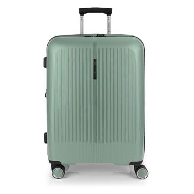 Gabol Valise moyenne extensible Brooklyn 45 x 65 x 27/30 cm Bagage léger 3,4 kg avec capacité 70/77,8 l 4 roues doubles 360° et serrure TSA Design espagnol en polypropylène Vert Gabol Valise moyenne extensible Brooklyn 45 x 65 x 27/30 cm Bagage léger 3,4 kg avec capacité 70/77,8 l 4 roues doubles 360° et serrure TSA Design espagnol en polypropylène Vert