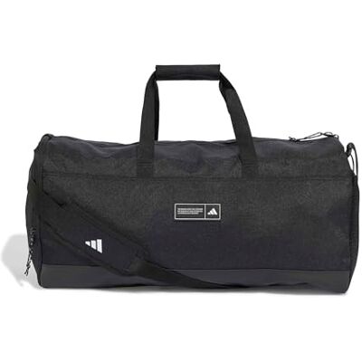 adidas Mixte 3 Stripes Weekender Duffel Bag Medium Duffel_Bag, black, One Size adidas Mixte 3 Stripes Weekender Duffel Bag Medium Duffel_Bag, black, One Size