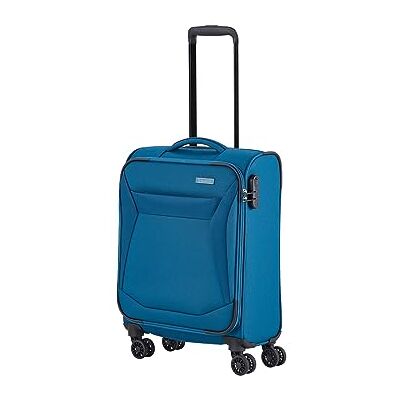 travelite Lot de valises à 4 roues, coque souple, tailles L/M/S, série Chios Trolley, pétrole, Trolley Handgepäck (55 cm), Bagage souple Bagage à main à 4 roulettes travelite Lot de valises à 4 roues, coque souple, tailles L/M/S, série Chios Trolley, pétrole, Trolley Handgepäck (55 cm), Bagage souple Bagage à main à 4 roulettes